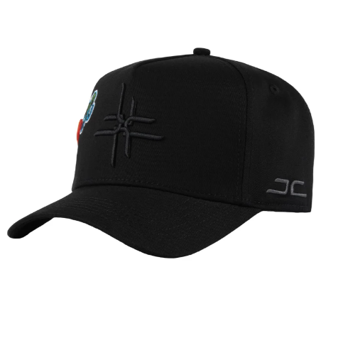 JC HATS "DOUBLE CURVE BLACK"