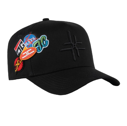 JC HATS "DOUBLE CURVE BLACK"