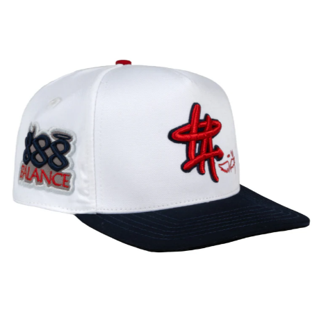 JC HATS "LA BALANCE WHITE RED"