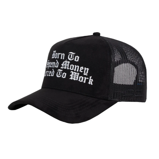 JC HATS "SPEND MONEY BLACK MESH"